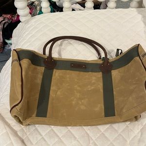 NWT LL Bean Waxed Canvas Duffle dark khaki